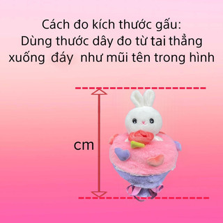 Set gấu bông bó hoa gấu thỏ