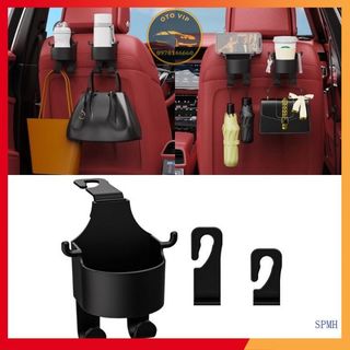 Móc treo đồ kiêm giá đỡ cốc nước chất liệu nhựa ABS chắc chắn, an toàn, đa chức năng phù hợp mọi dòng xe hơi