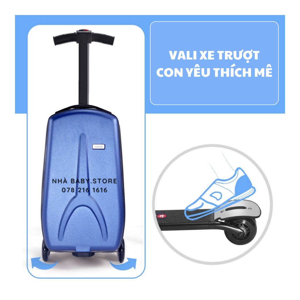 Vali 2in1 Xe Scooter IUBEST cao cấp dòng trẻ em 22L