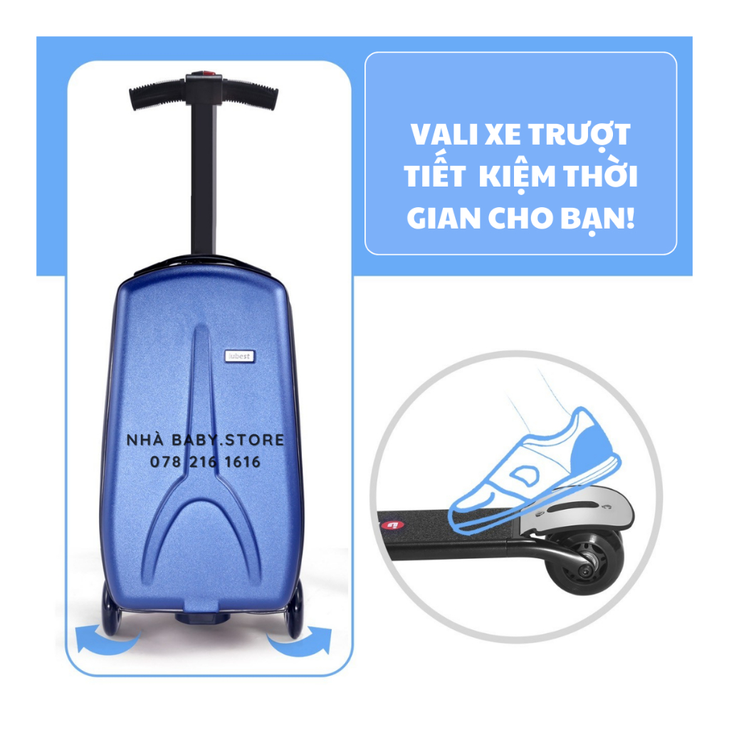 Vali Xe Scooter IUBEST dành cho người lớn - Vali 2in1 xe scooter cao cấp 2023