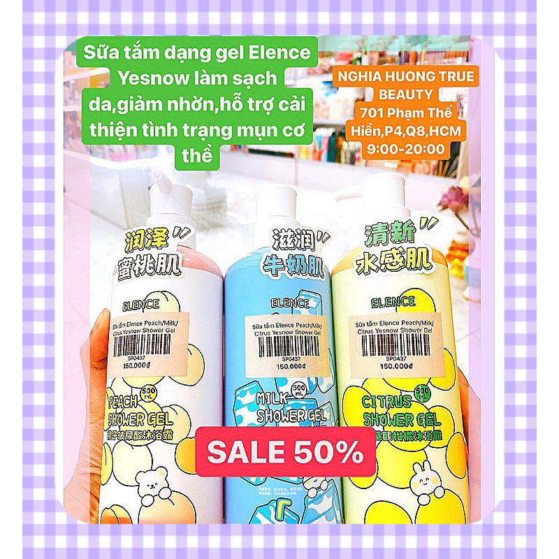 Sữa tắm Elence hương trái cây dễ thương mềm mịn chăm sóc da dịu nhẹ