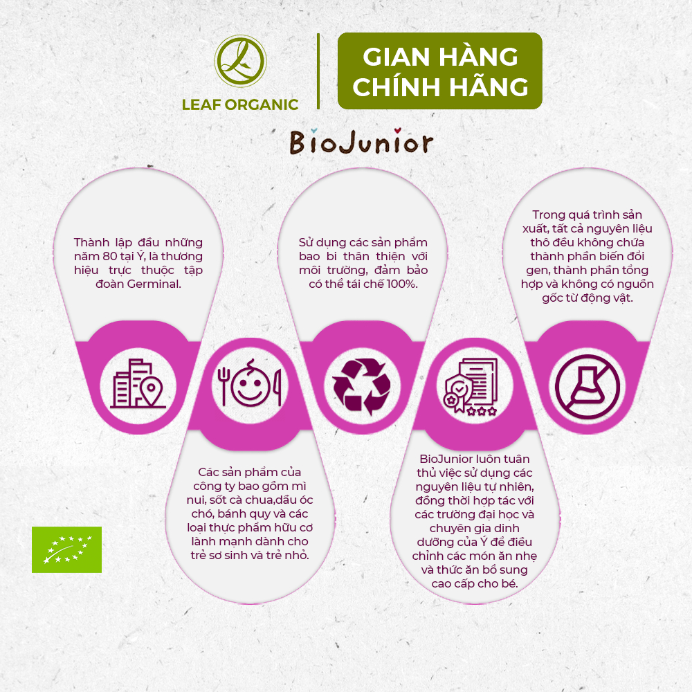 Mì ăn dặm hữu cơ cho bé dạng sợi Bio Junior 200g