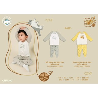 Bộ raglan dài tay Mèo Chaang