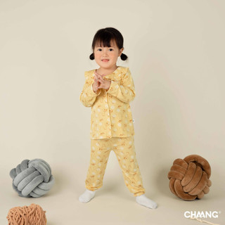 [CHAANG] Bộ dài cúc giữa cổ sen Mèo Chaaang