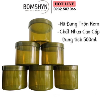 Hũ Đựng Kem,Trộn kem Body 500ml chất liệu Nhựa Cao cấp