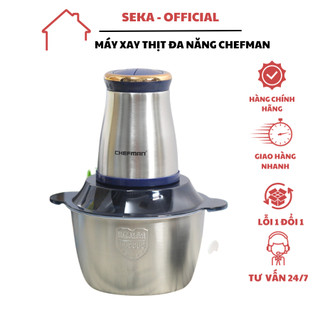 Máy xay thịt CHEFMAN công suất 300W cối inox dung tích 2L, lưỡi dao 4 cánh có thể tháo rời dễ dàng vệ sinh