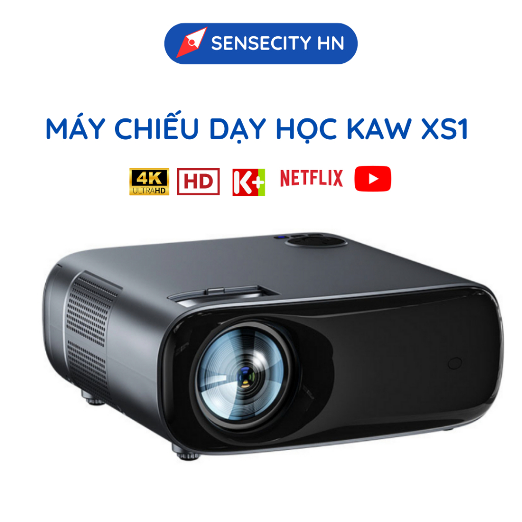 Máy chiếu thông minh KAW XS1 - hình ảnh chất lượng 4K, máy chiếu di động, tiện dụng - Hàng chính hãng bảo hành 1 đổi 1