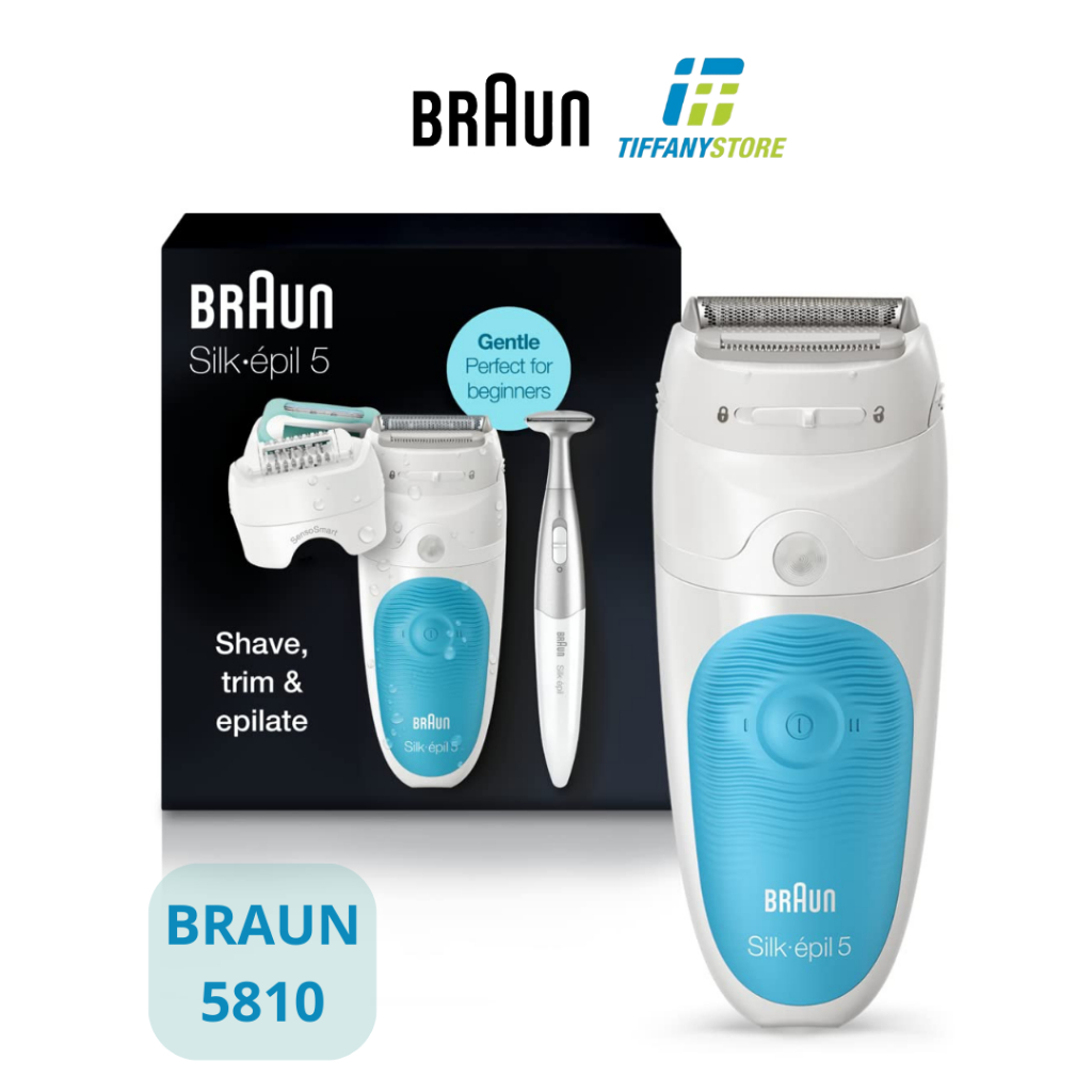 Máy nhổ lông Braun 3170 - 3270 - 5810 Epilator giúp tẩy lông tại nhà hiệu quả - chính hãng nhập từ Mỹ - Made In Germany