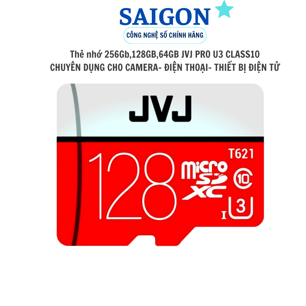 Thẻ nhớ 16/32/64/128 Gb JVJ Pro U3 Class 10 – chuyên dụng cho CAMERA tốc độ cao - Bh 5 năm 🍁FREE SHIP🍁