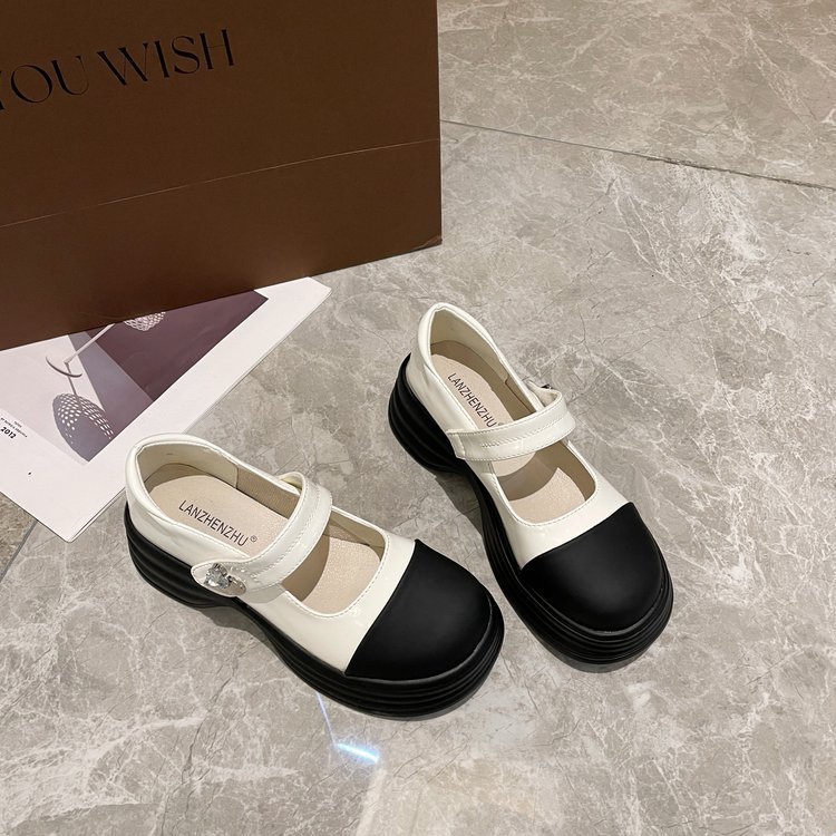 Giày búp bê lolita nữ đế cao da mềm LANZHI bản hộp cao cấp - giày nữ xinh xắn