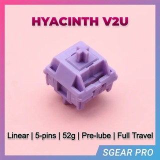 Switch hmx hyacinth v2u linear 52g full travel - 1 pack 10 switches - công tắc bàn phím cơ - sgear pro