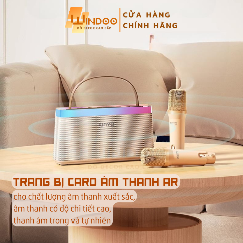 Loa bluetooth karaoke công suất lớn, loa hát karaoke âm thanh chất lượng bassh mạnh siêu trầm WINDOO WD83