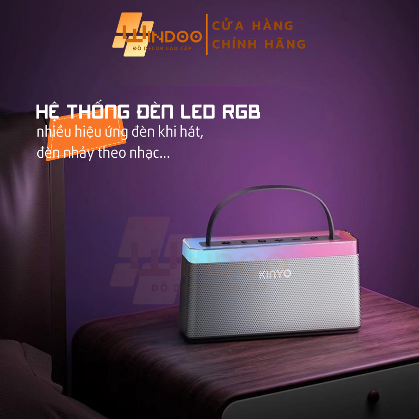Loa bluetooth karaoke công suất lớn, loa hát karaoke âm thanh chất lượng bassh mạnh siêu trầm WINDOO WD83