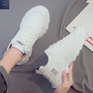 Giày Sneaker thể thao nam Lakinta màu trắng độn đế tăng chiều cao G161