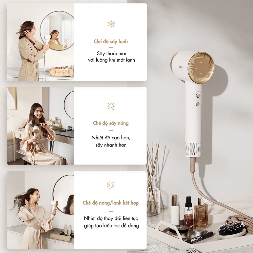 Máy Sấy Tóc Dreame Hair Glory Công Nghệ Ion Âm Bảo Vệ Tóc | Bản Quốc Tế | Bảo Hành 12T | Mimax Store