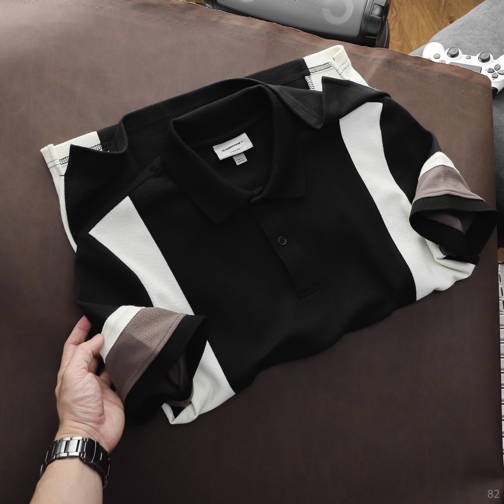 Áo Polo ColorBlock ICONDENIM chất CVC hạn chế nhăn, thoàng mát - PLID0082