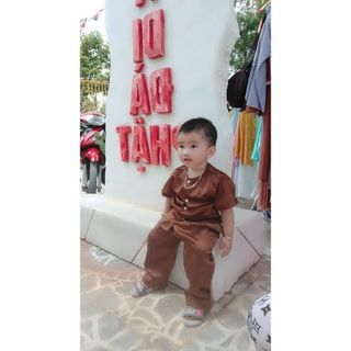 Bộ đồ bà ba lụa cho bé 3-25kg