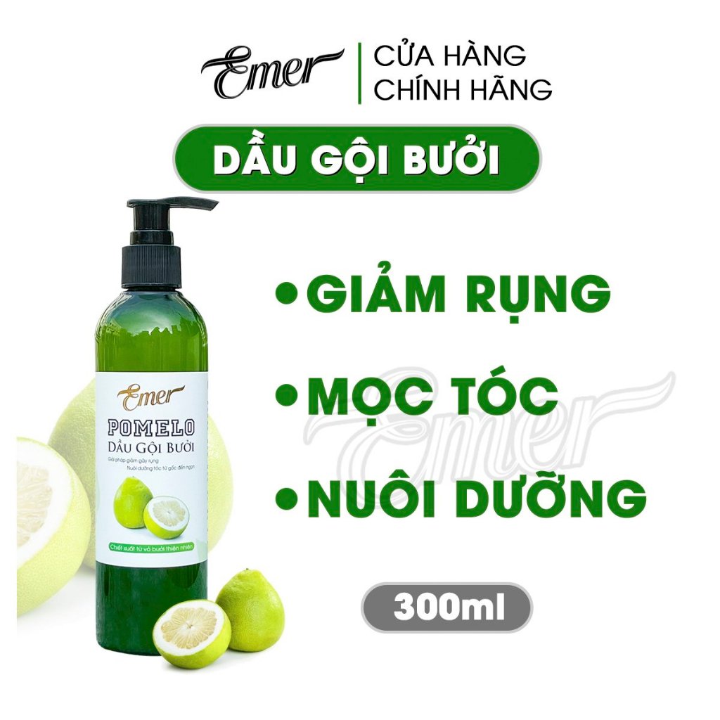 Dầu gội đầu bưởi ngăn rụng tóc kích thích mọc tóc nhanh Emer Garin 300ml cung cấp dưỡng chất cho tóc chắc khỏe suôn mượt