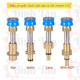  Khớp chuyển đầu cắm vòi xịt cần dài sang đầu cái nối nhanh 1 4 gắn béc phun và bình bọt tuyết máy rửa xe 