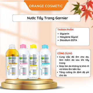 Nước tẩy trang làm sạch sâu Garnier Micellar Cleansing Water 400ml