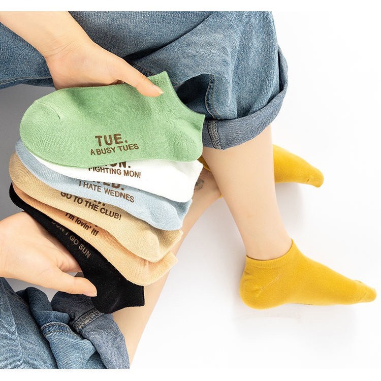 Sét 7 Đôi Tất 7 Ngày Trong Tuần Cho Nam Nữ