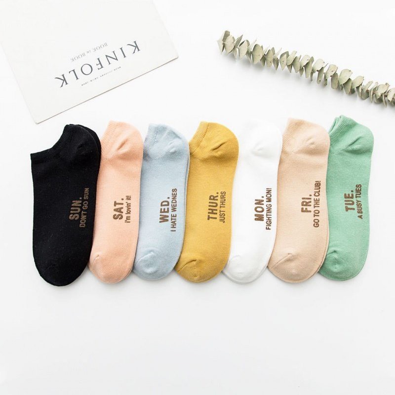 Sét 7 Đôi Tất 7 Ngày Trong Tuần Cho Nam Nữ