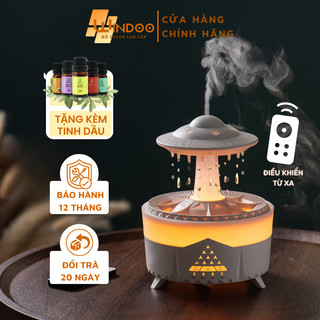 Máy phun sương xông tinh dầu hình UFO hiệu ứng mưa rơi, máy phun sương khuếch tán tinh dầu tạo ẩm không khí Windoo WD87