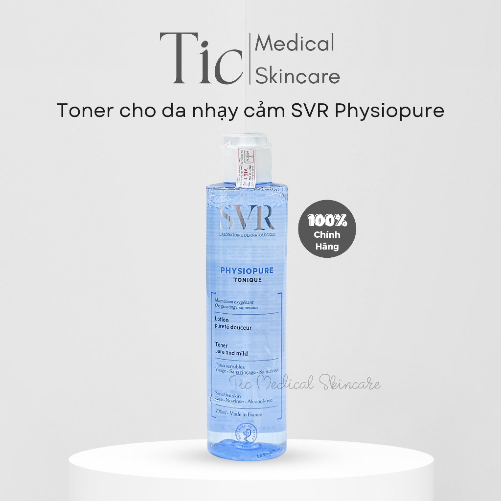 Toner SVR Xanh Dương Physiopure Tonique Cho Da Nhạy Cảm 200ml - Tic Medical Skinace