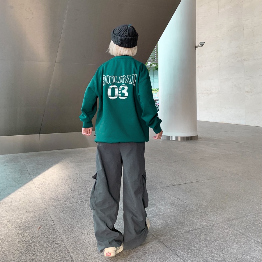 Áo Sweatshirt BOO Unisex Dáng Oversize Chất Nỉ In Logo BOOLIGAN 03