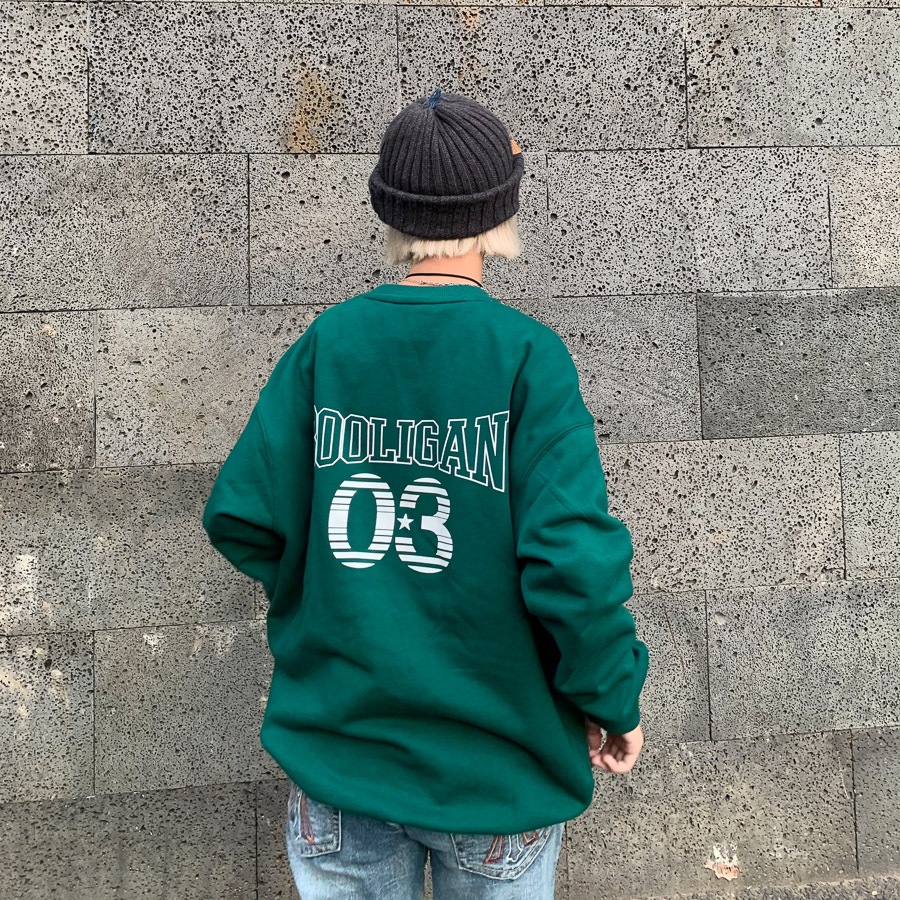 Áo Sweatshirt BOO Unisex Dáng Oversize Chất Nỉ In Logo BOOLIGAN 03