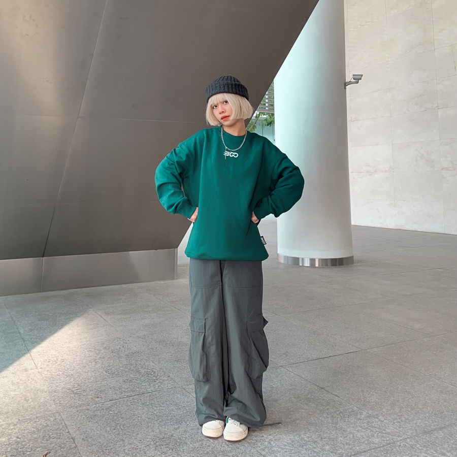 Áo Sweatshirt BOO Unisex Dáng Oversize Chất Nỉ In Logo BOOLIGAN 03