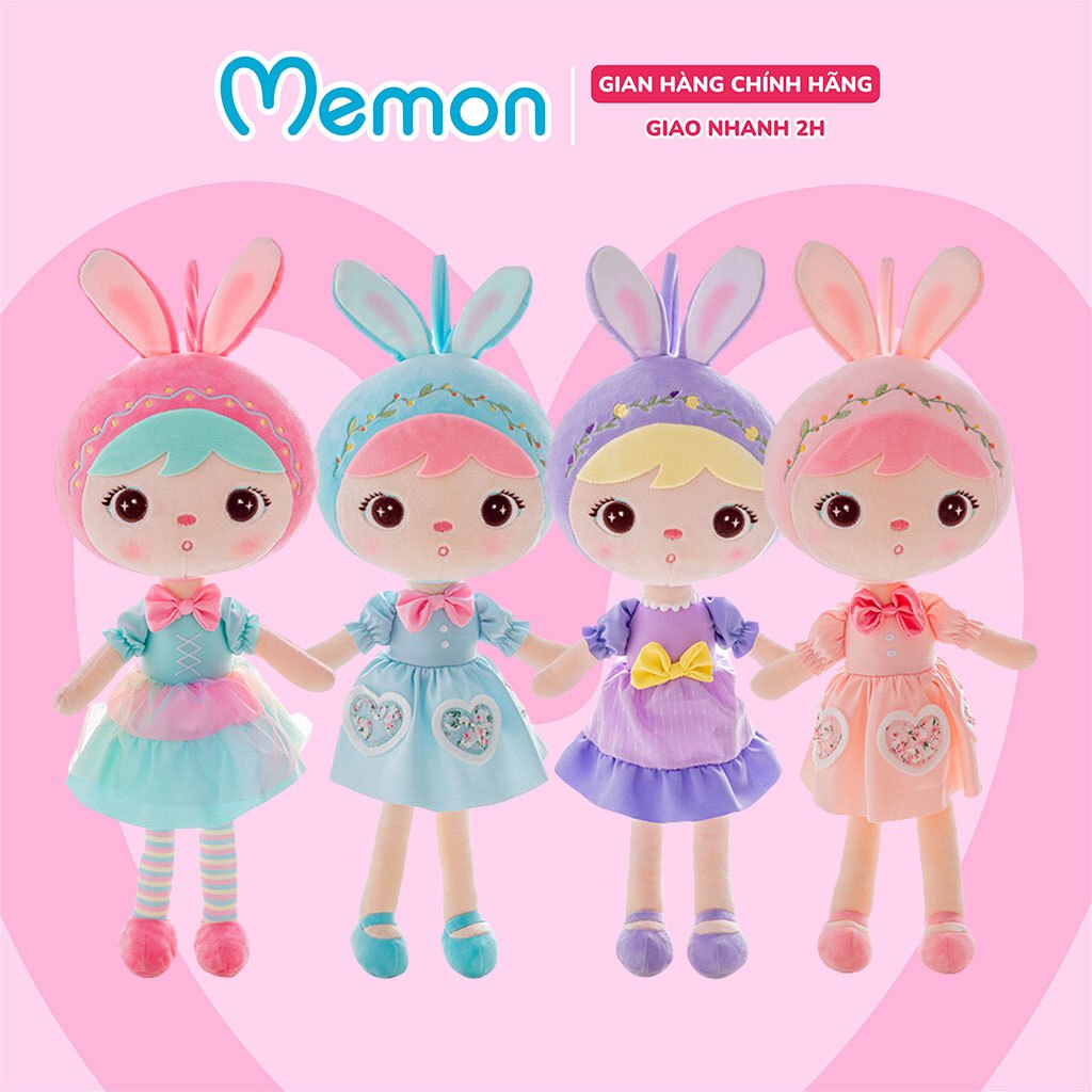 Gấu Bông Metoo Búp Bê Jibao Mặc Váy Baby Cho Em Bé Cao Cấp Memon