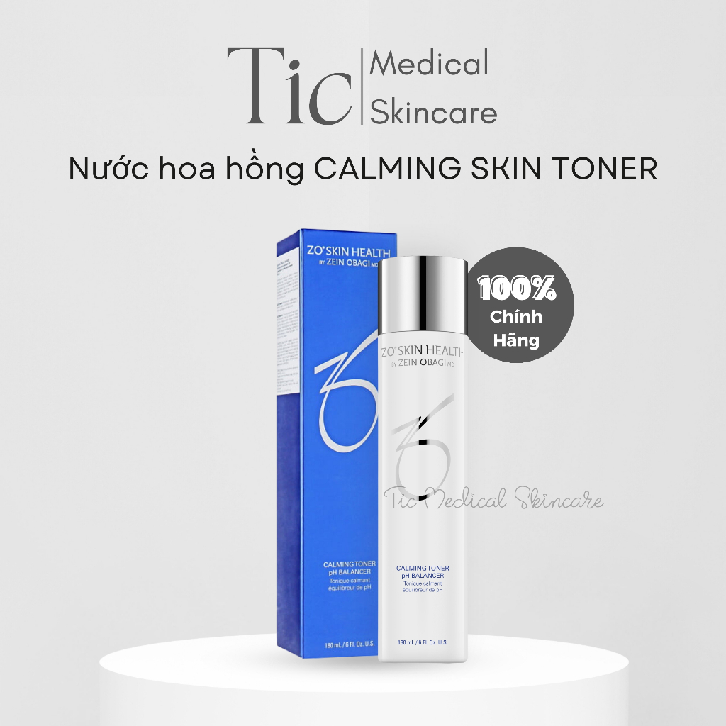 Nước Hoa Hồng Zo Calming Toner Cho Da Nhạy Cảm 180ml - Tic Medical Skincare
