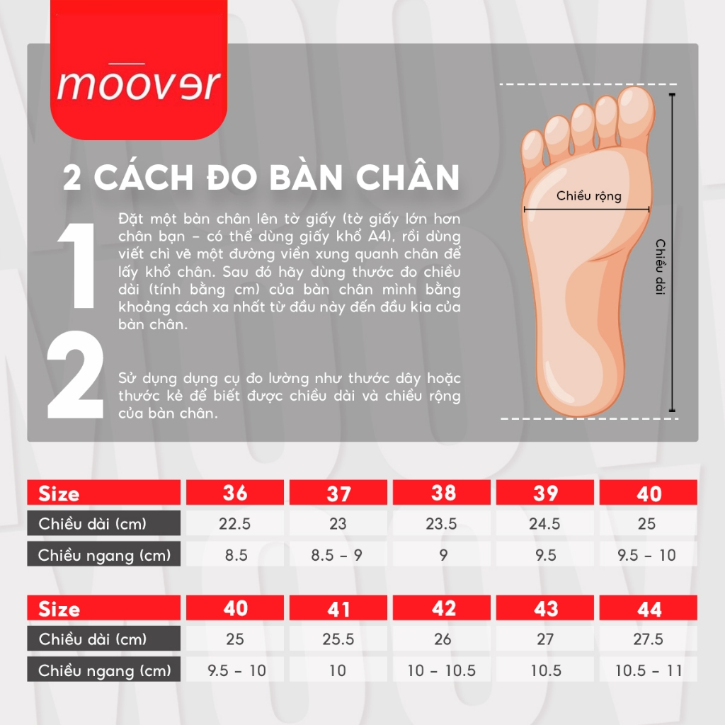 Dép quai ngang MOOVER anti slip unisex slipper AS cá tính êm chân chống thấm nước