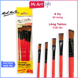  Bộ 6 Cọ Vẽ Mont Marte - Assorted Brush Set Discovery 6pc - BMHS0064