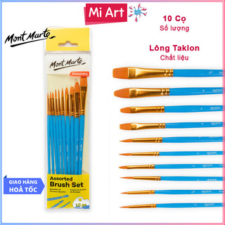  Bộ 10 Cọ Vẽ Mont Marte - Assorted Brush Set Discovery 10pc - BMHS0065
