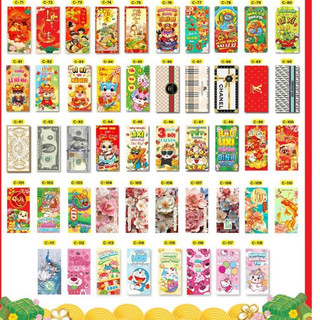 COMBO 10 CÁI BAO LÌ XÌ TẾT NHÂM DẦN NĂM 2022