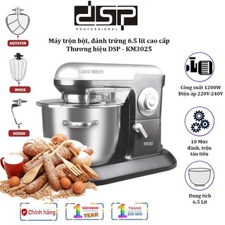 Máy trộn bột đánh trứng 6.5 lít dsp km3025 - 10 tốc độ đánh - công suất 1200w - tối đa 1,5kg bột