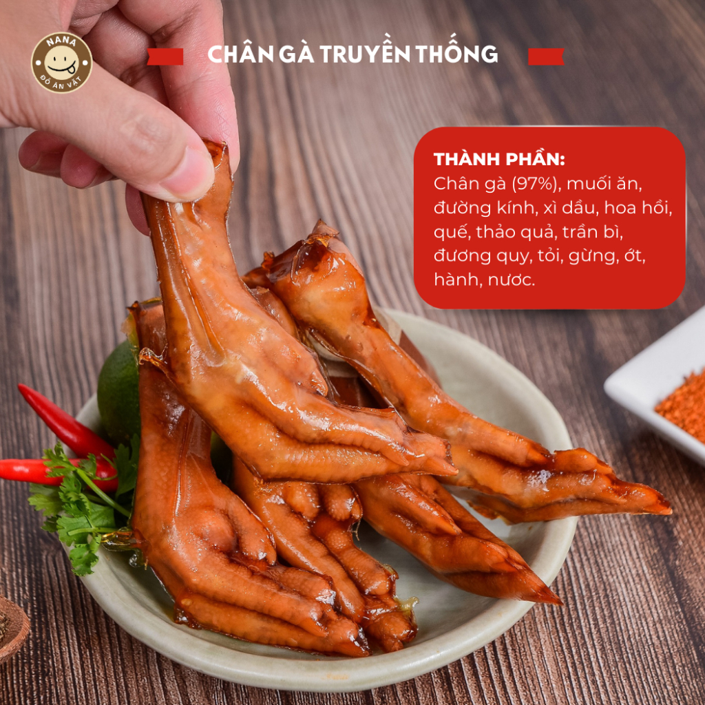 Chân Gà Truyền thống Giòn Dai Thơm Ngon Đảm Bảo An Toàn Vệ Sinh, T.A.P Food, Ăn Vặt Nana