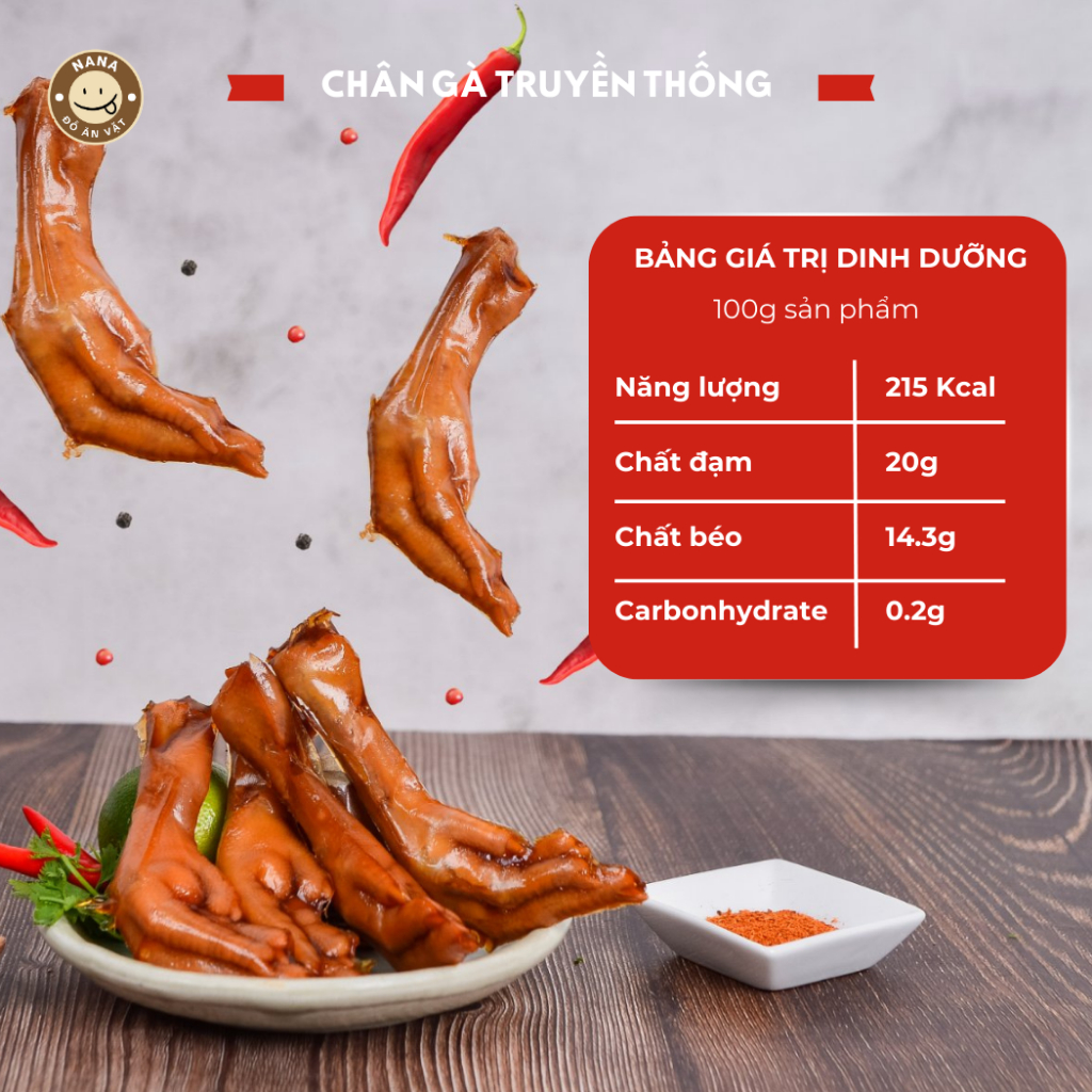 Chân Gà T.A.P 50g Giòn Dai Thơm Ngon Đảm Bảo An Toàn Vệ Sinh, T.A.P Food, Ăn Vặt Nana