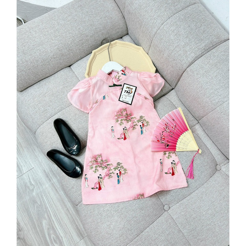 Váy đầm sườn sám cho bé