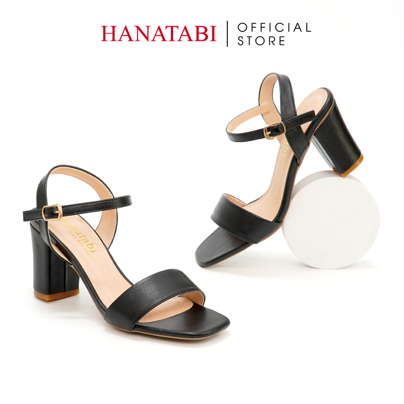 Sandal Nữ Hanatabi Quai Ngang Mũi Vuông Gót Cao 7cm Hậu C Đế TA Cao Cấp Chống Trơn Trượt Mã HNSDG7F876