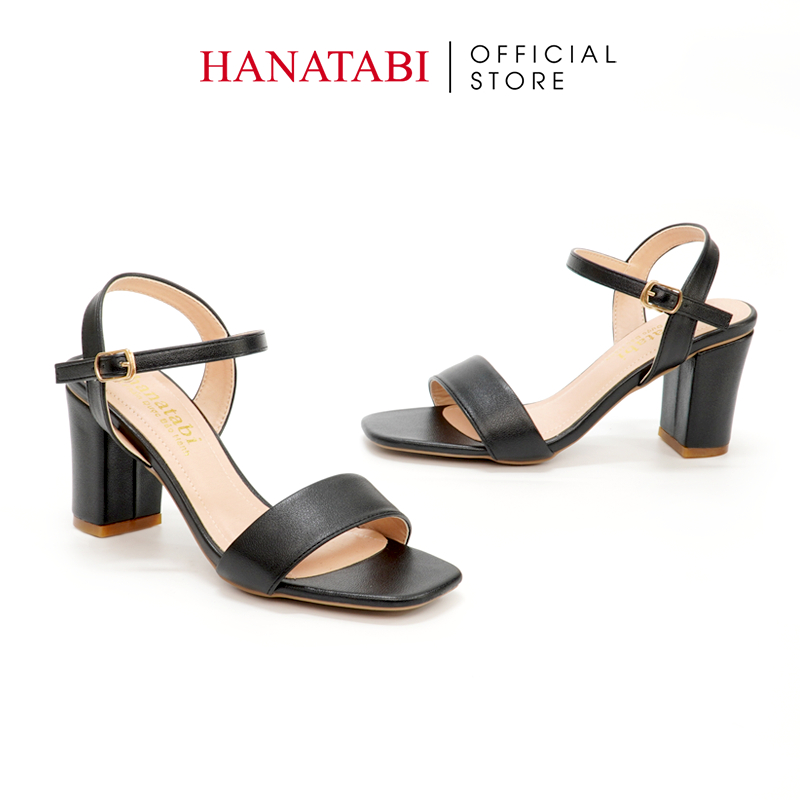 Sandal Nữ Hanatabi Quai Ngang Mũi Vuông Gót Cao 7cm Hậu C Đế TA Cao Cấp Chống Trơn Trượt Mã HNSDG7F876