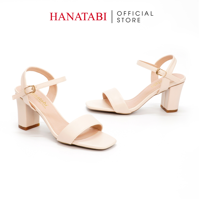 Sandal Nữ Hanatabi Quai Ngang Mũi Vuông Gót Cao 7cm Hậu C Đế TA Cao Cấp Chống Trơn Trượt Mã HNSDG7F876