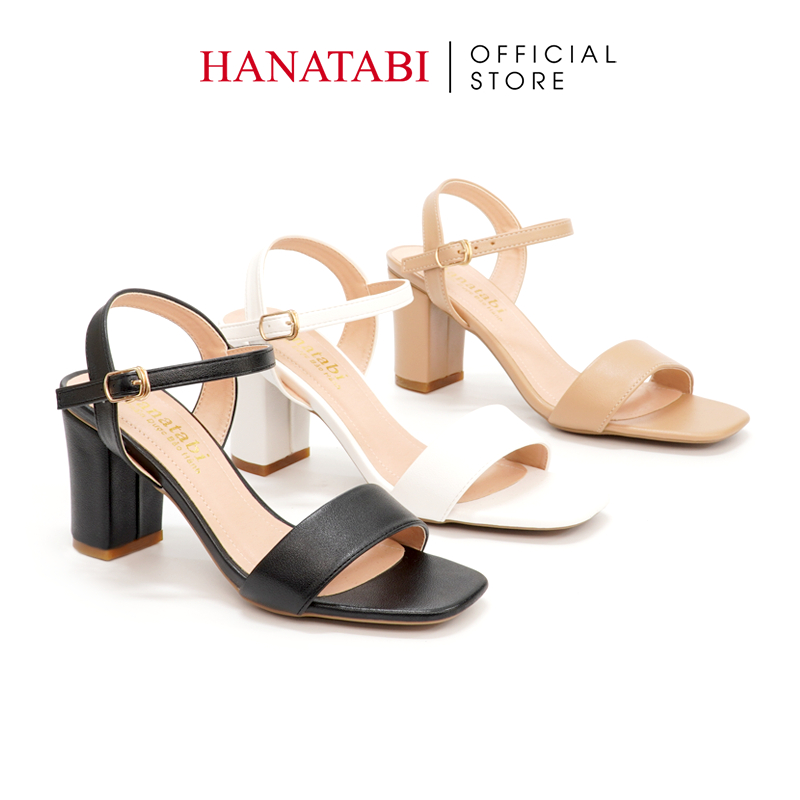 Sandal Nữ Hanatabi Quai Ngang Mũi Vuông Gót Cao 7cm Hậu C Đế TA Cao Cấp Chống Trơn Trượt Mã HNSDG7F876