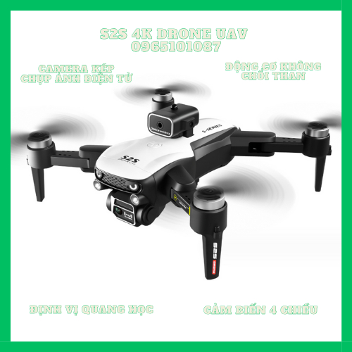 Flycam S2S 4K Tránh Chướng Ngại Vật, Định Vị Luồng Quang Học Giữ Vị Trí Tốt, Pin 2000mAh Thời Gian Bay Lên Đến 25 Phút