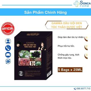 Dầu Gội Đen Tóc Thảo Dược Việt Giúp Tóc Đen Bóng, Chắc Khỏe (5 Gói x 25ml/ Hộp)