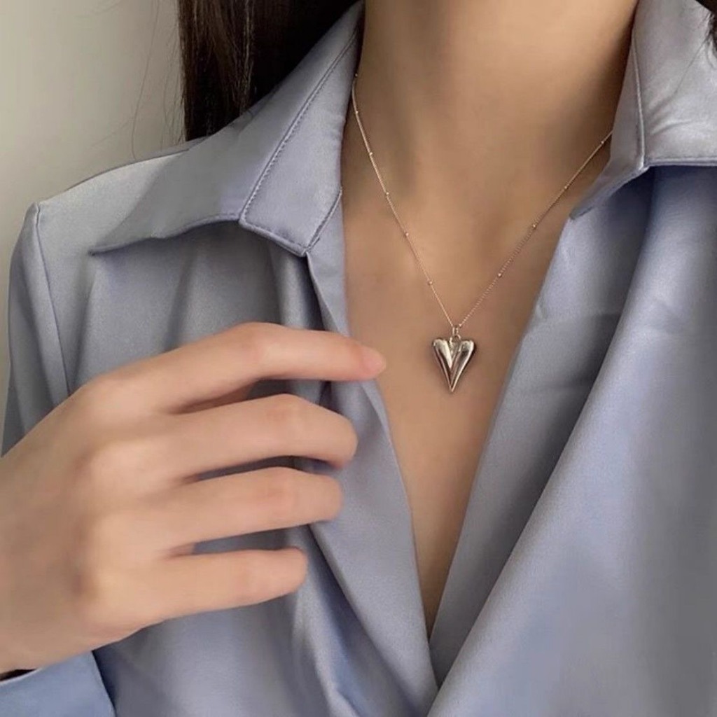 Dây chuyền hình trái tim sợ mảnh dể thương dành cho nữ giá rẻ kiểu dáng nhẹ nhàng thanh lịch