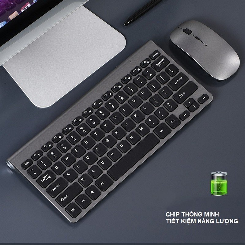 Bàn phím không dây mini W201S - đa kết nối bluetooth 5.0 + 3.0 + Usb wireless 2.4G