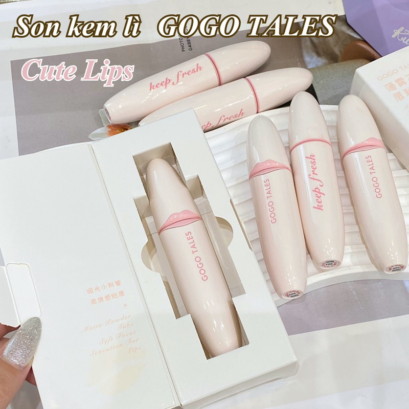 Son kem lì GOGO TALES Cute Lips sắc tố cao GT556